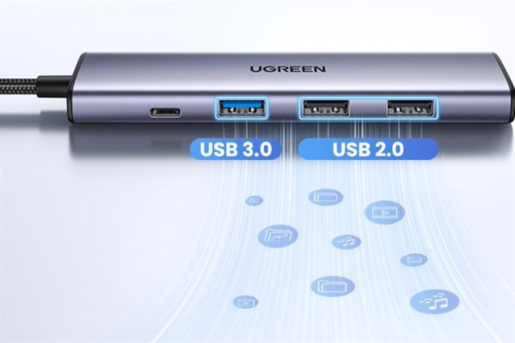 Adapter chuyển đổi Type C 5 in 1 Ugreen 15495 - Hình ảnh 2