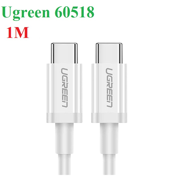 Cáp sạc, dữ liệu USB Type-C to USB Type-C dài 1M hỗ trợ PD 60W Ugreen 60518